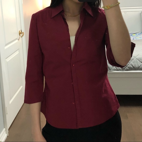 Vintage Red Button Down - Picture 2 of 4
